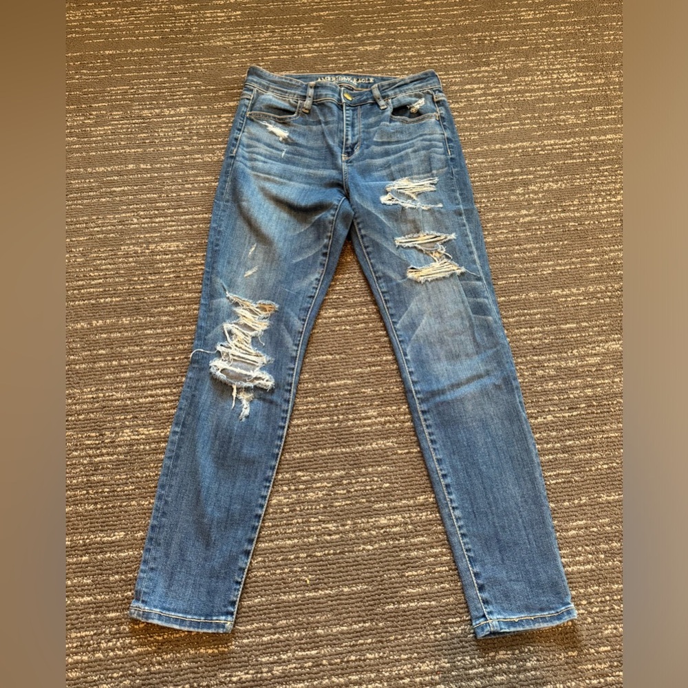 AMERICAN EAGLE Super Stretch X High-Rise Ripped Jegging